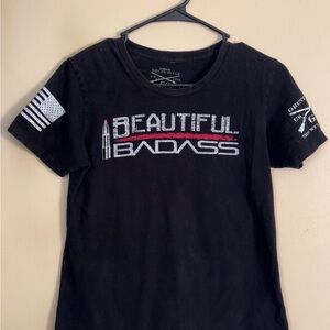 Grunt Style Black 'Beautiful Badass' Short Sleeve Tee